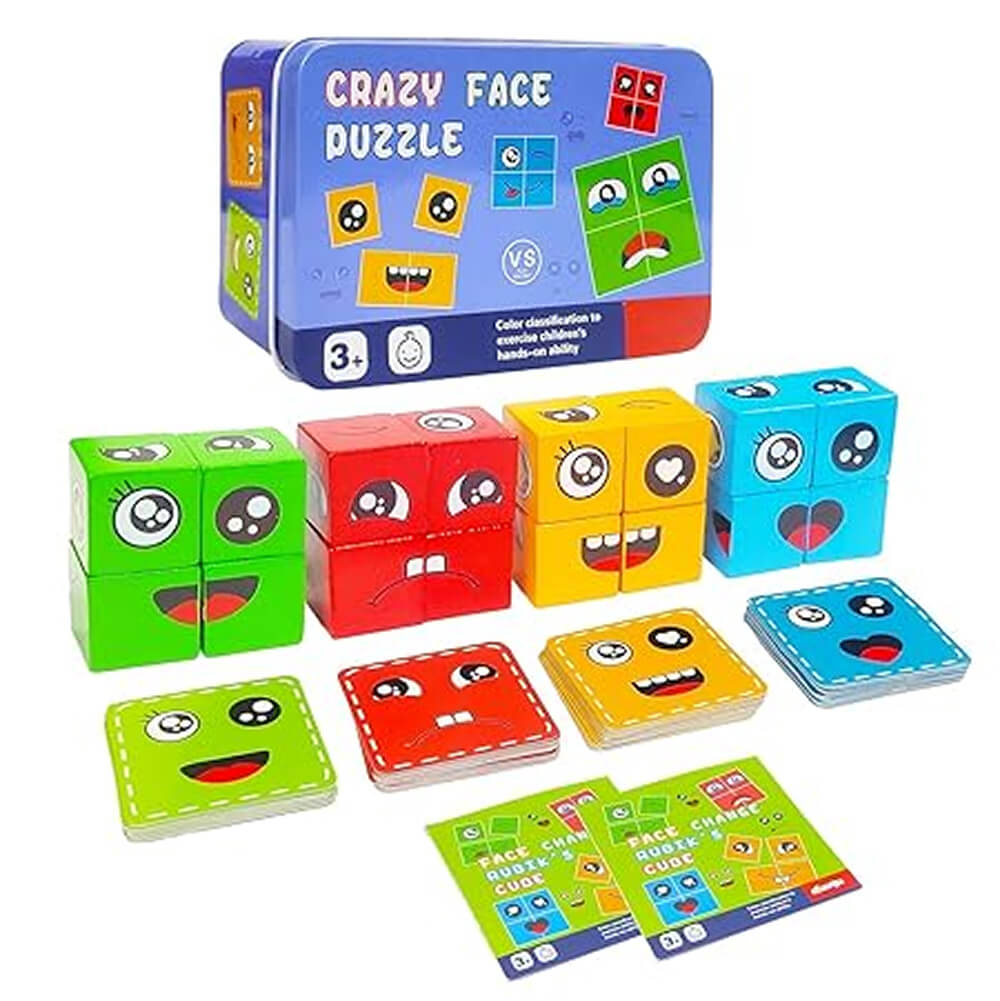 Crazy Face Puzzle kids matching tile game India — buy online Turnwise