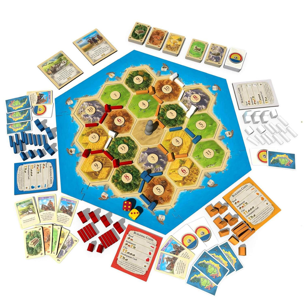 CATAN hexagonal board setup with terrain tiles – strategy board game for adults India