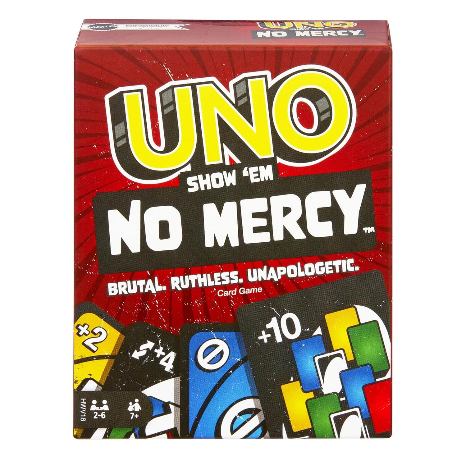 UNO Flip No Mercy combo pack double-sided action cards