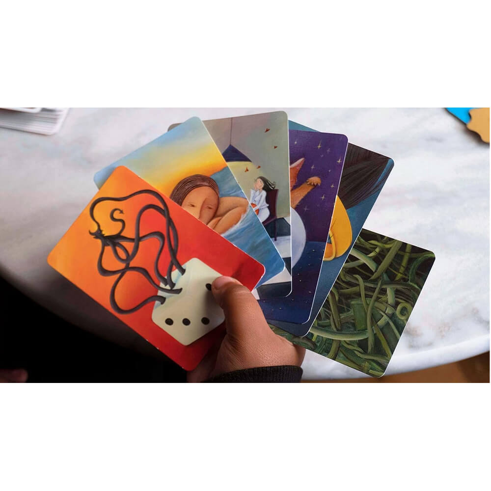 Dixit beautifully illustrated dream cards spread – imagination storytelling game India