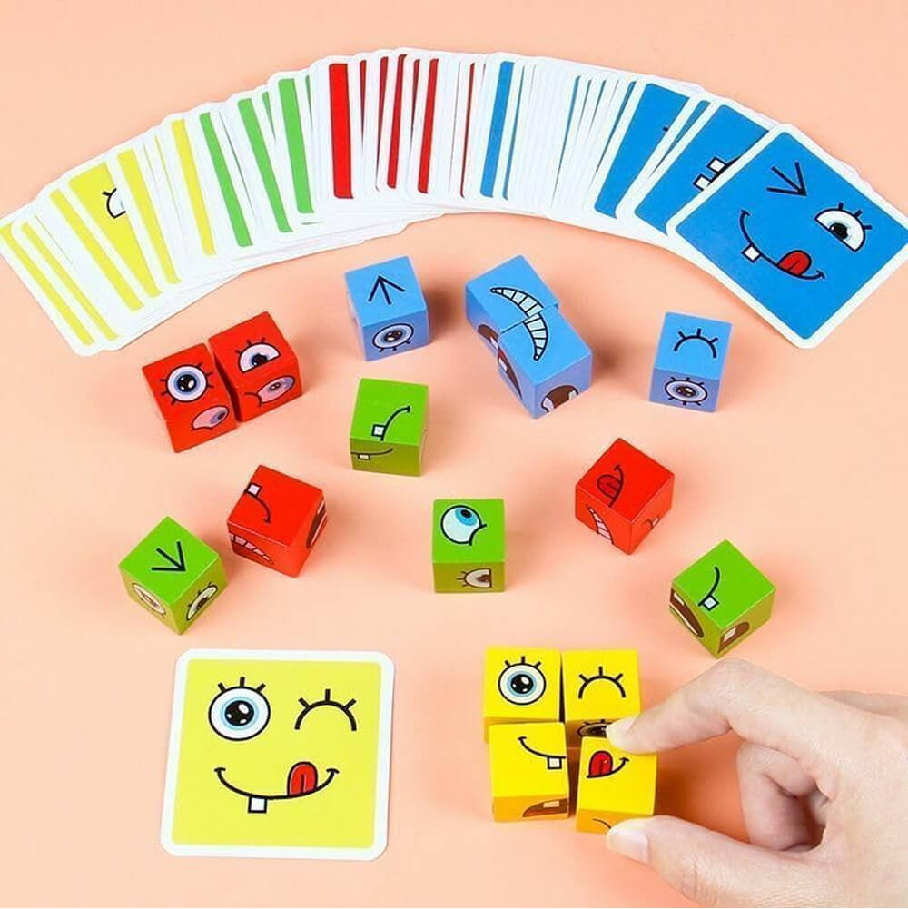 Crazy Face Puzzle mixed face expression tiles for toddlers