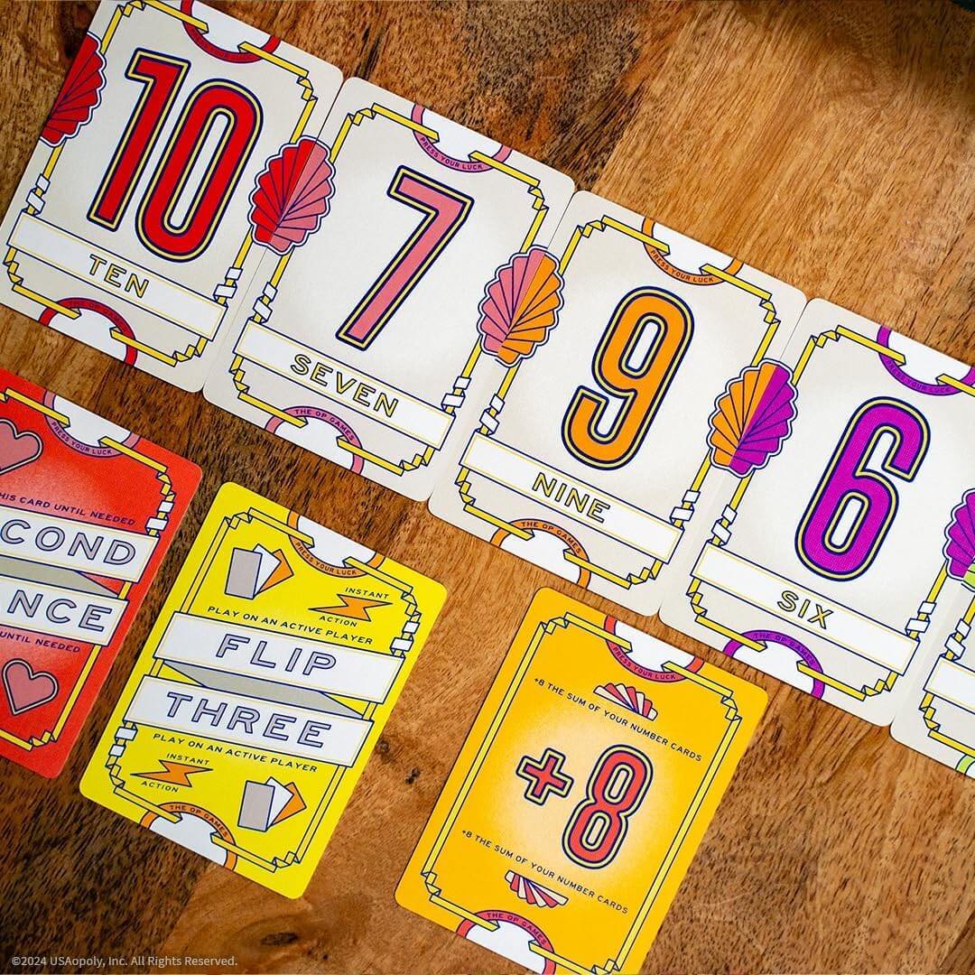 Flip 7 numbered cards 0-12 spread – press your luck card game components India