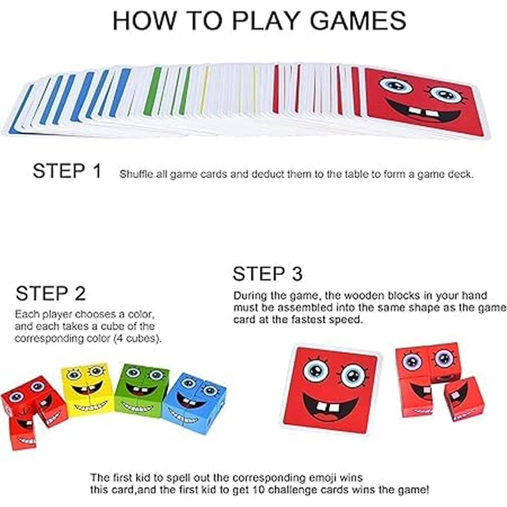 Crazy Face Puzzle colour sorting face matching game ages 3 plus