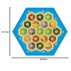 CATAN wooden settlements, cities and roads – strategy game components India