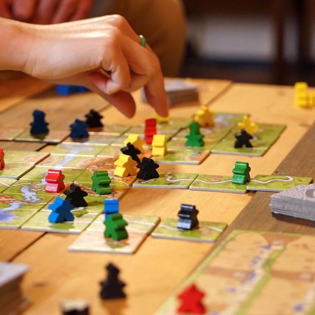 Carcassonne board game medieval landscape being built – strategy game for adults India