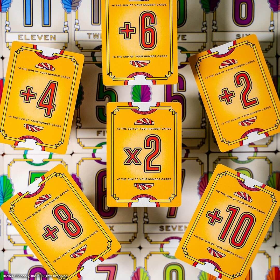 Flip 7 numbered cards 0-12 spread – press your luck card game components India