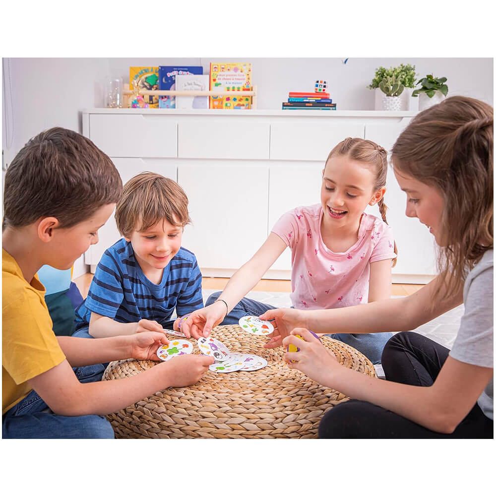 Dobble card game showing two cards with one matching symbol – visual perception game India