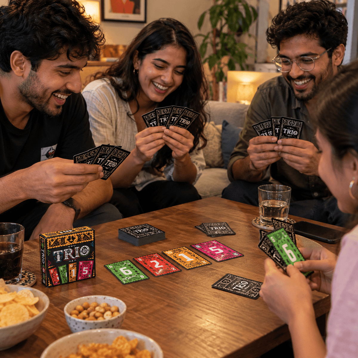 Trio card game for friends and family game nights