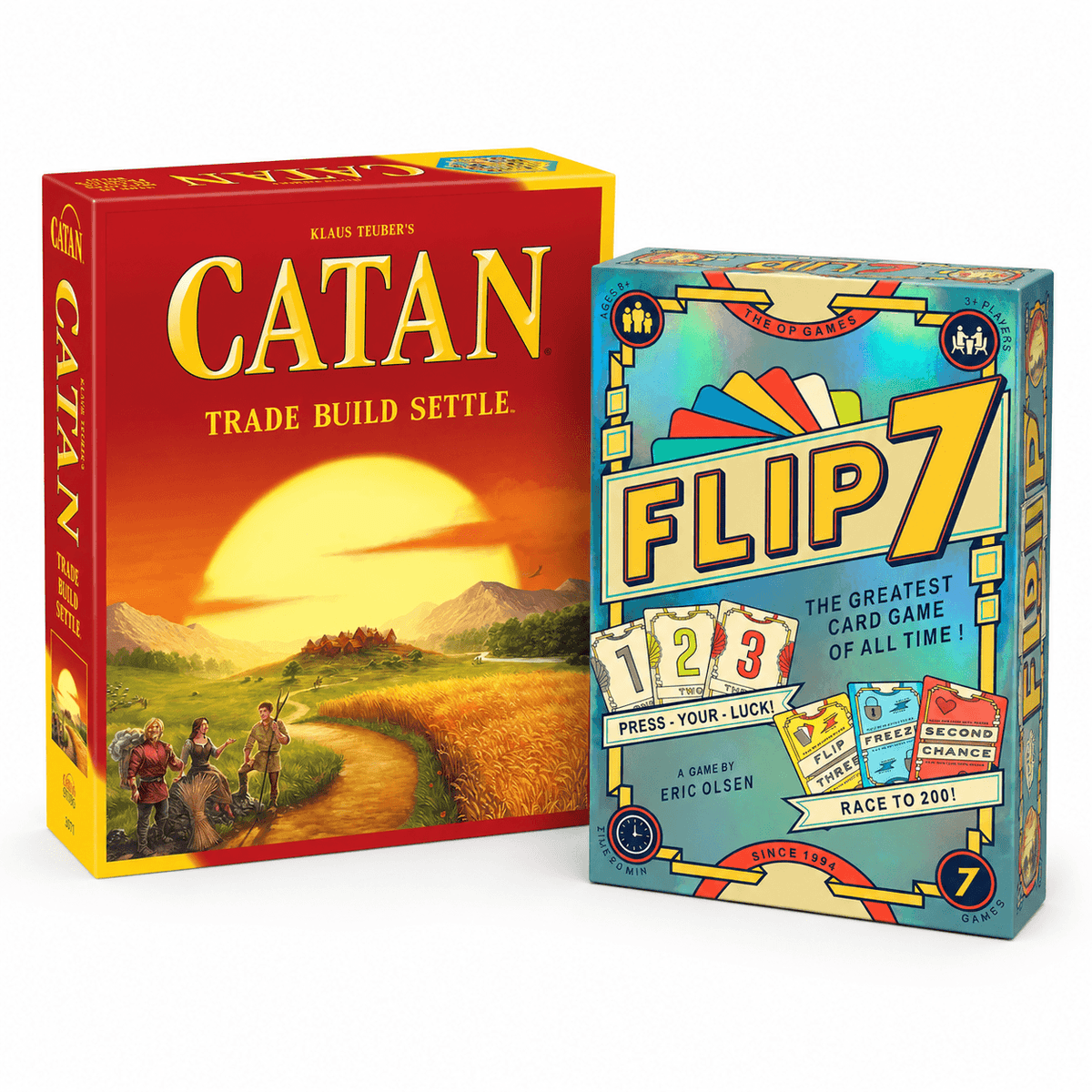 CATAN and Flip 7 board game bundle