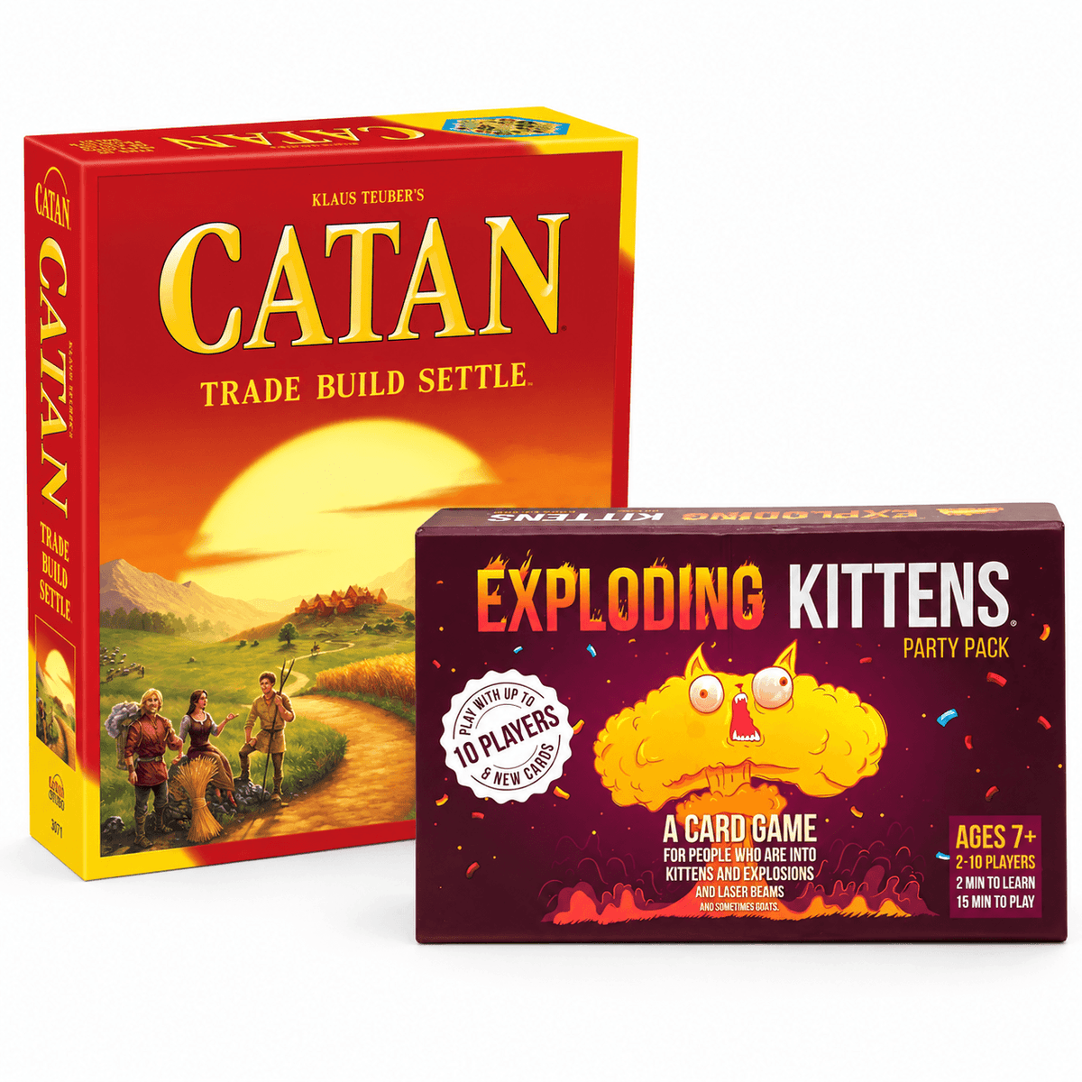 CATAN and Exploding kittens board game bundle