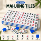 Mahjong board game tiles for four players