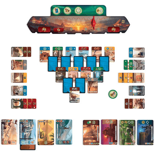 7 Wonders Duel wonder cards military board and progress tokens India