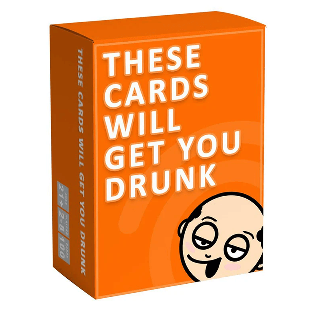These Cards Will Get You Drunk game box — bestselling adult drinking card game