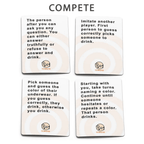 Close-up of These Cards Will Get You Drunk prompt card — adult party drinking card game zero rules