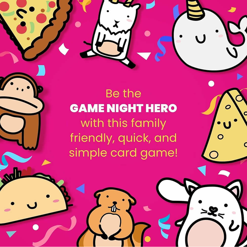 Taco Cat Goat Cheese Pizza box back – quick reflex card game for family and friends India
