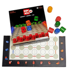 Blok n Roll GO 2-grid board and 36 blocks – made in India abstract strategy game components