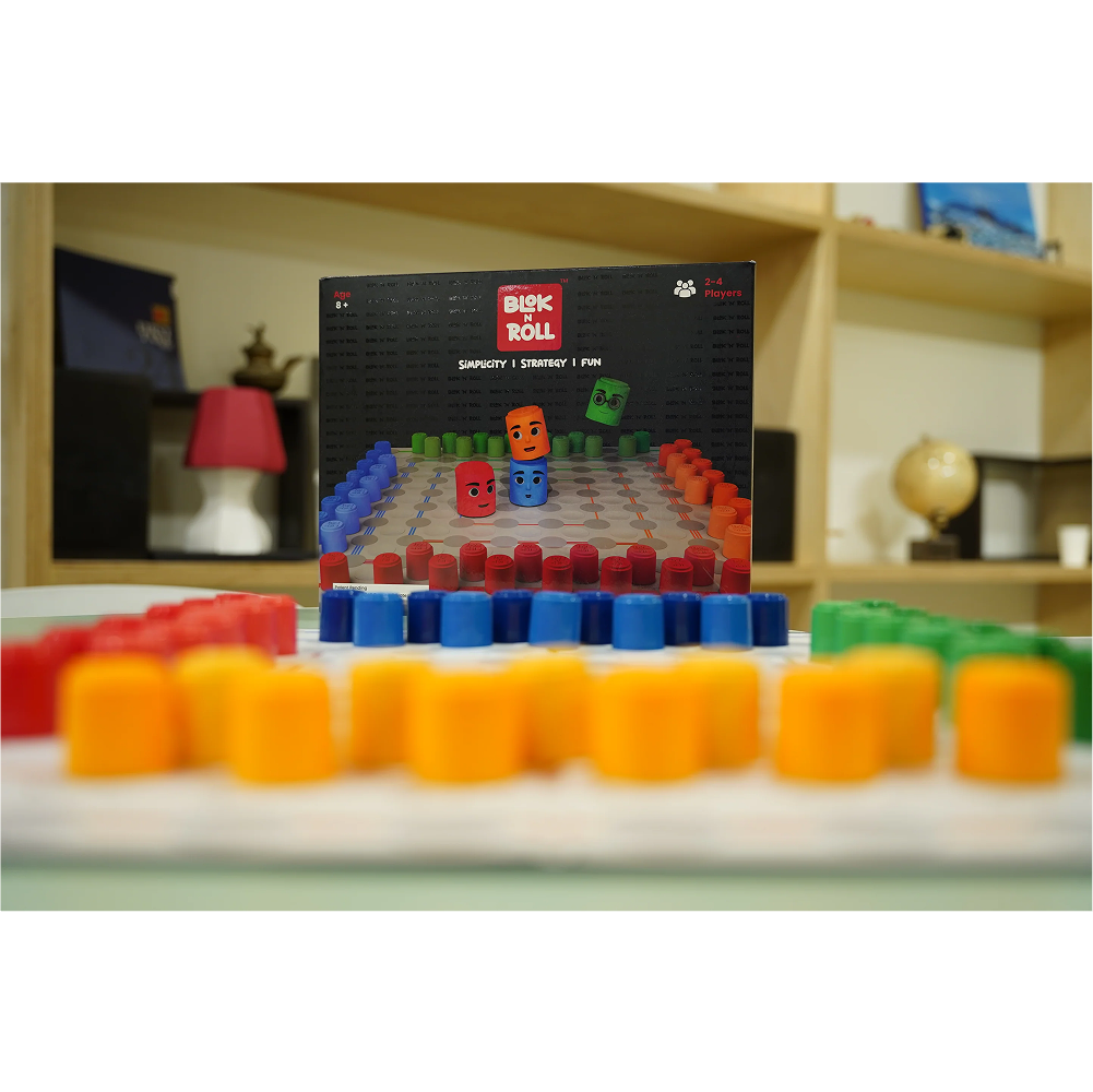 Blok n Roll Classic Edition strategy board game buy online India – 2-4 players ages 8+ | Turnwise
