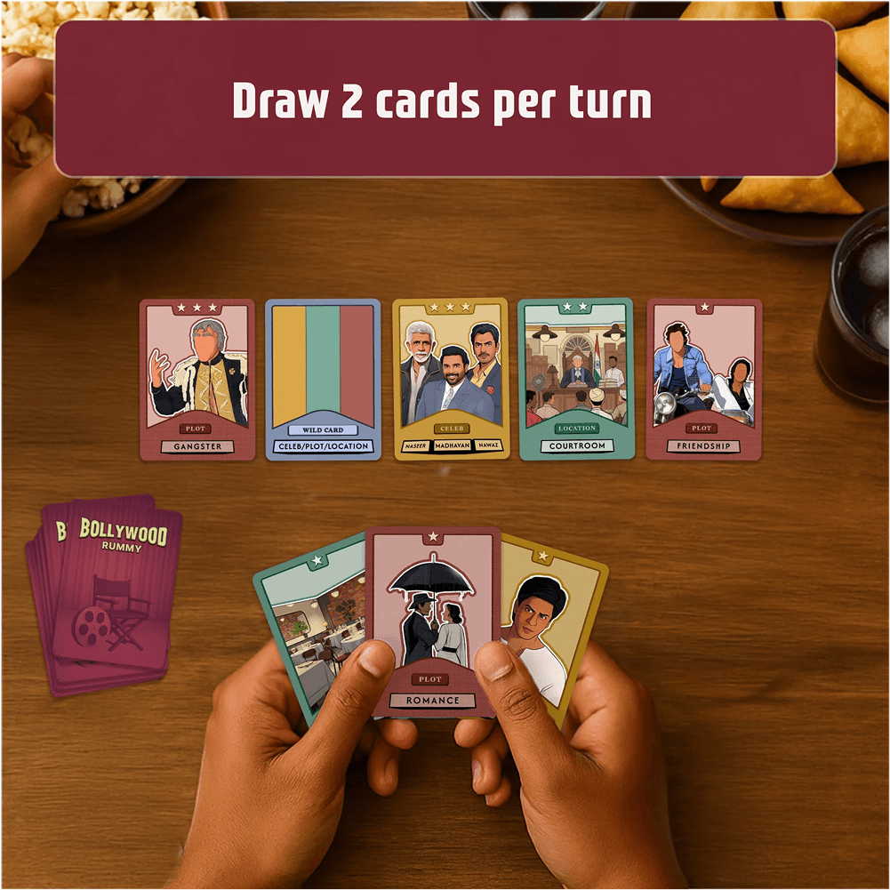 Bollywood Rummy 150 themed cards – Bollywood card game components India