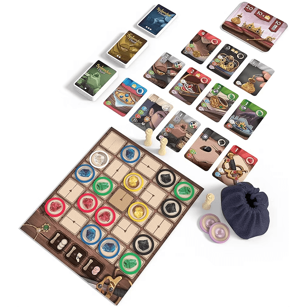 Splendor Duel royal cards and privilege tokens – head-to-head strategy game India