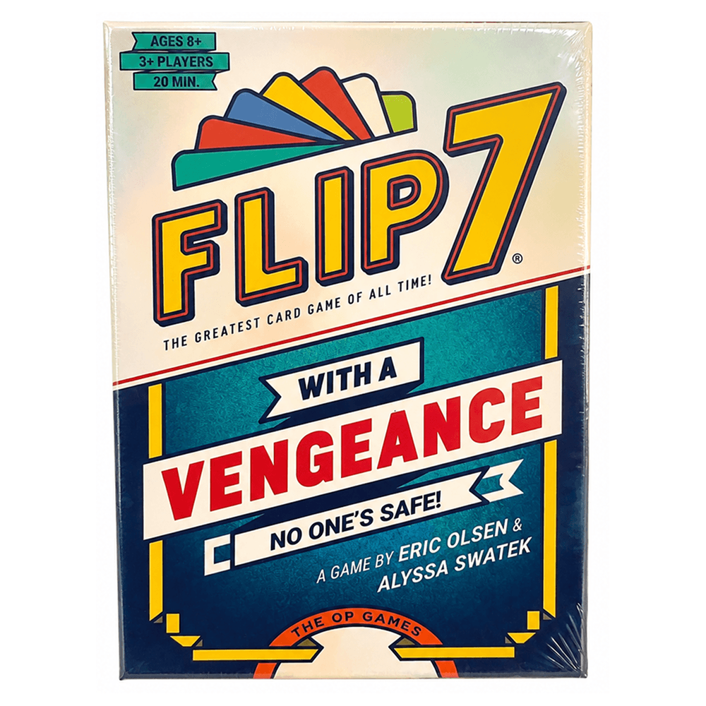 Flip 7: With A Vengeance card game box for friends and family game nights