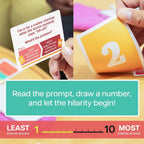 That Escalated Quickly funny party game with question and secret number cards